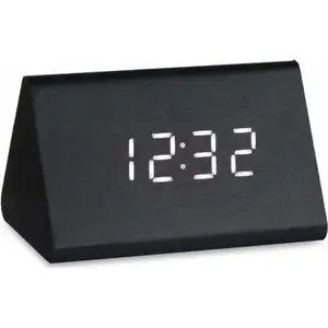 Galda pulkstenis Gift Decor S3611239 — digitālais, melns PVC un MDF, 11,7×7,5×8 cm
