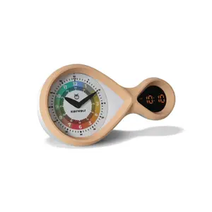 Digitālais modinātājs TFA KIDYWOLF 418037 — LED displejs, barošana USB, 190×90×80 mm, rozā