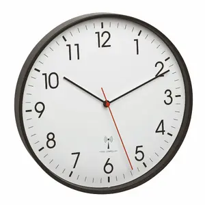 Настенные/настольные кварцевые часы TFA 60.3537.01 — круглые, чёрные, Ø 30,5 см, AA 1,5 В