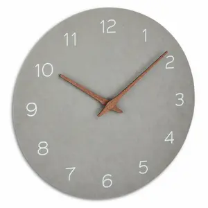 Кварцевые настенные часы TFA 60.3054 Circle Grey — Ø297 мм, глубина 45 мм, AA 1.5 В