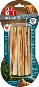 Suņu kārums 8in1 Delights Pro Dental Chewy Sticks ar vistas garšu 75 g