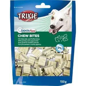 Дентальные жевательные лакомства для собак Trixie Przysmak Denta Fun Chew Bites с петрушкой и мятой 150 г