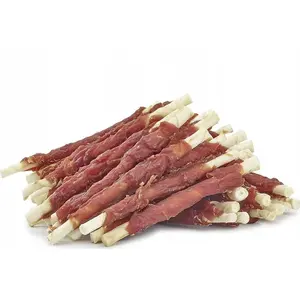 Dog Food hau & miau HM-8135 Patyki ze skóry owinięte kaczką 500 g