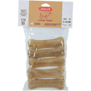 Жевательная кость ZOLUX ZOLUX Kość prasowana 8 cm x 5 — прессованная кость для собак, 8 см, 5 шт.