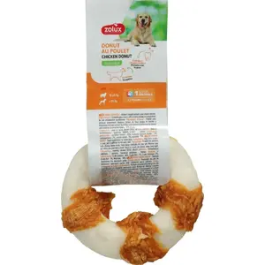 Suņu košļājamā rotaļlieta Hurt-net «donut» ar vistu, 7 cm — košļāšanai