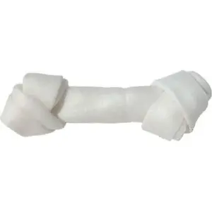 Жевательная кость для собак Hau & Miau связанная белая 12,5 см, 25 шт., 1 кг