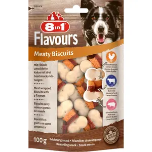 Лакомство для собак 8in1 FLAVOURS Meaty Biscuits 100 г — 8in1 T152590