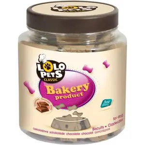 Suņu kārums LOLO PETS CLASSIC Classic Ciastka — šokolādes dzīvnieku formu cepumi burkā, 210 g