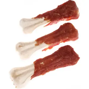 Жевательная кость для собак ALDA с уткой, прессованная 5" (ок. 500 г)