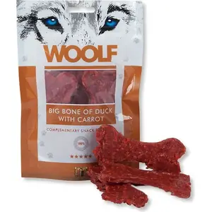 Лакомство для собак Brit WOOLF Утка Большая кость с морковью 100 г
