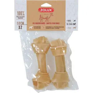 Жевательная кость для собак ZOLUX ZOLUX Kość wiązana 10 cm x 2 — связанная сушёная кожа, 10 см, 2 шт.