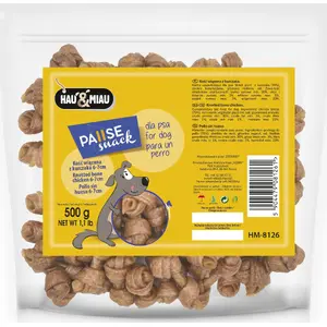 Dog chew bone hau & miau tied chicken 6–7 cm, 500 g