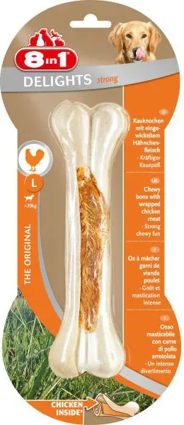 Suņu našķis 8in1 Chicken Bone Strong