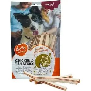 Dog Treats Duvo+ 80 g Chicken & Fish Strips, pack of 20