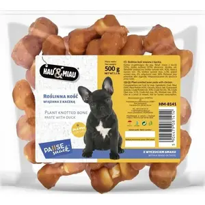 Лакомство для собак Hau & Miau Pausesnack кость с уткой связанная 500 г