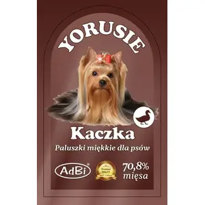 ADBI suņu našķis Yorusie Paluszki ar pīli 250 g – nūjiņas