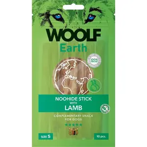 WOOLF Noohide Stick Lamb kārums suņiem S 85 g — košļājviela ar jēra gaļu