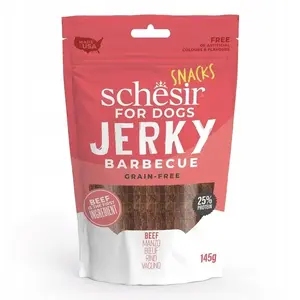Влажный корм для собак Schesir Jerky BBQ 145 г — пауч с джерки