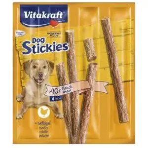 Лакомство для собак Vitakraft STICKIES 4×11 г курица — мягкие жевательные палочки