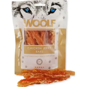 WOOLF Vistas Džerkija Batoniņi 100 g — Suņu gardums, vienas sastāvdaļas vistas uzkoda