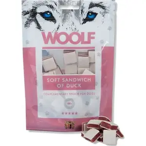 Корм для собак Brit WOOLF 100 г Soft Sandwich Duck — влажное лакомство, пакет 100 г