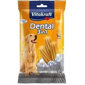 Лакомство для зубов собак Vitakraft DENTAL 3in1 для собак свыше 10 кг, 180 г