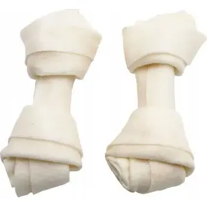 Собачья жевательная кость Hau & Miau KOŚĆ WIĄZANA БЕЛАЯ 12,5 см — 2 шт. (80 г/упак.)