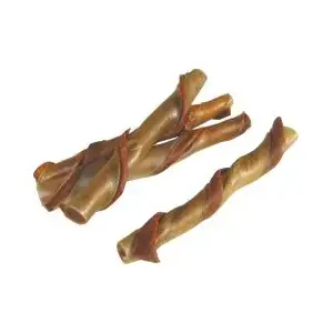 Suņu košļājamais nūjiņa FITMIN MAGNUM RURKA RAWHIDE 12,5 cm — dabīgs raupjš ādas košļājamais