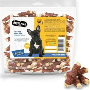 Лакомство для собак Hau & Miau Pausesnack — палочки из кожи, обмотанные уткой, 500 г