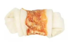 Жевательная кость Trixie Denta Fun Knotted Chicken — добавка для ухода за ротовой полостью собак