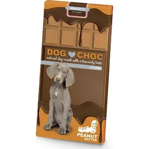 Лакомство для собак Duvo+ Czekolada Dog Choc Peanutbutter 100g — Duvo+ 100 г арахисовое вкусное угощение