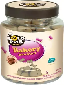 Лакомство для собак LOLO PETS CLASSIC Classic Ciastka — шоколадные печенья-косточки в банке S 210 г