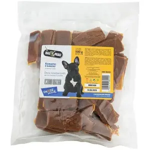 Лакомство для собак hau & miau Pausesnack сэндвич из утки со вкусом сыра, 500 г