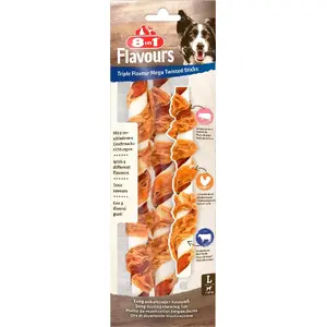 Košļājamās nūjiņas 8in1 Triple Flavour vītās 140 g
