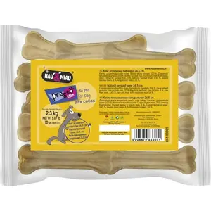 Жевательная кость-пресс hau & miau KOŚĆ PRASOWANA 26,5 см, упаковка 10 шт., 2,3 кг