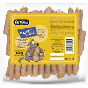 Suns kārums hau & miau HM-8128 — vistas desa apvalkā 11 cm, 500 g