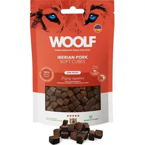 Suns gardums WOOLF Soft Cubes Iberian Pork monoproteīns 100 g
