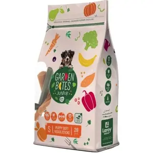 Duvo+ Puppy Soft Veggie Sticks S 8 cm — 28 gab. (210 g) — mīkstas dārzeņu nūjiņas kucēniem