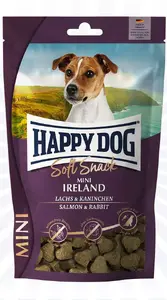 Лакомство для собак Happy Dog Soft Snack Mini Ireland — взрослым, кролик и лосось, 100 г