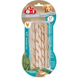 Dog Dental Chews 8in1 Delights Pro Dental Twisted Sticks by 8in1 — dental sticks for oral care