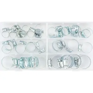 Hose Clamps set NEO Tools 34 pcs (model 11-981) — stainless steel adjustable worm-drive clamps