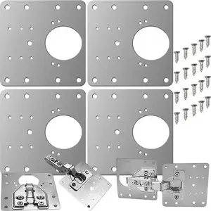 Hinge Repair Plate set 4 pcs Malatec 23032 — Malatec hinge repair plates, universal mounting