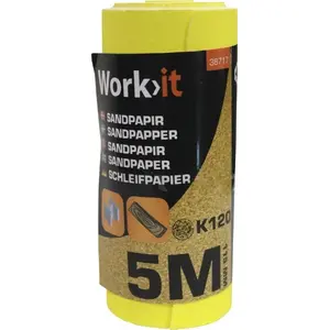 Sandpaper roll Dedra Work>it K120, 11.5×500 cm, 1 roll