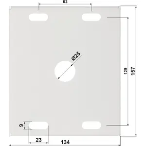 Монтажная пластина Dedra BM-130X160 ECO — металлическая панель 130×160 мм