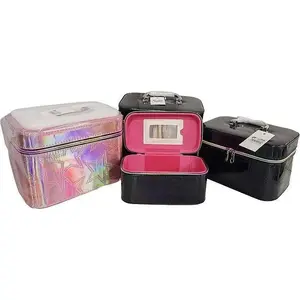 Makeup Case Adar Kuferek M with Mirror and Lock 21×14×13 cm, mixed colors