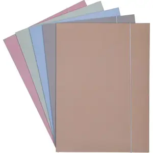 Mape ar gumiju PBS Connect Teczka z gumką OFFICE PRODUCTS A4, 320gsm, 3 nodalījumi, pastel soft touch, kartons/lakota