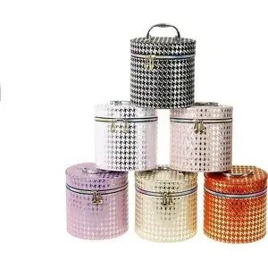 Makeup case Adar Kuferek M with mirror and lock, 17×16×17 cm, mixed colors
