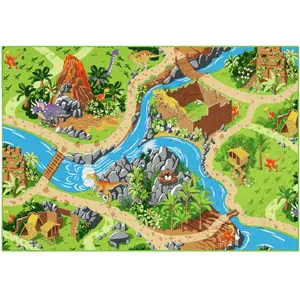 Spēļu paklājs Usorteret Dino World 95 x 133 cm — bērnu spēļu paklājs ar dinozauru rakstu