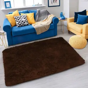 Paklājs Strado Shaggy 120x170 cm Dark Coffee (tumši brūns)