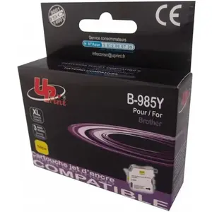 Uprint saderīgs tintes kasetne B-985Y (T3AZUR BJ985YUP), dzeltena, 12 ml, apjoms 600 lapas, 1 gab.